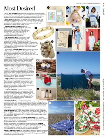 house and Garden magazine most desired section featuring the pillbox disengagement Ring from the wandering jewel