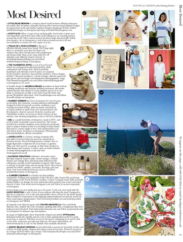 house and Garden magazine most desired section featuring the 7 diamond Pillbox disengagement ring from the wandering jewel