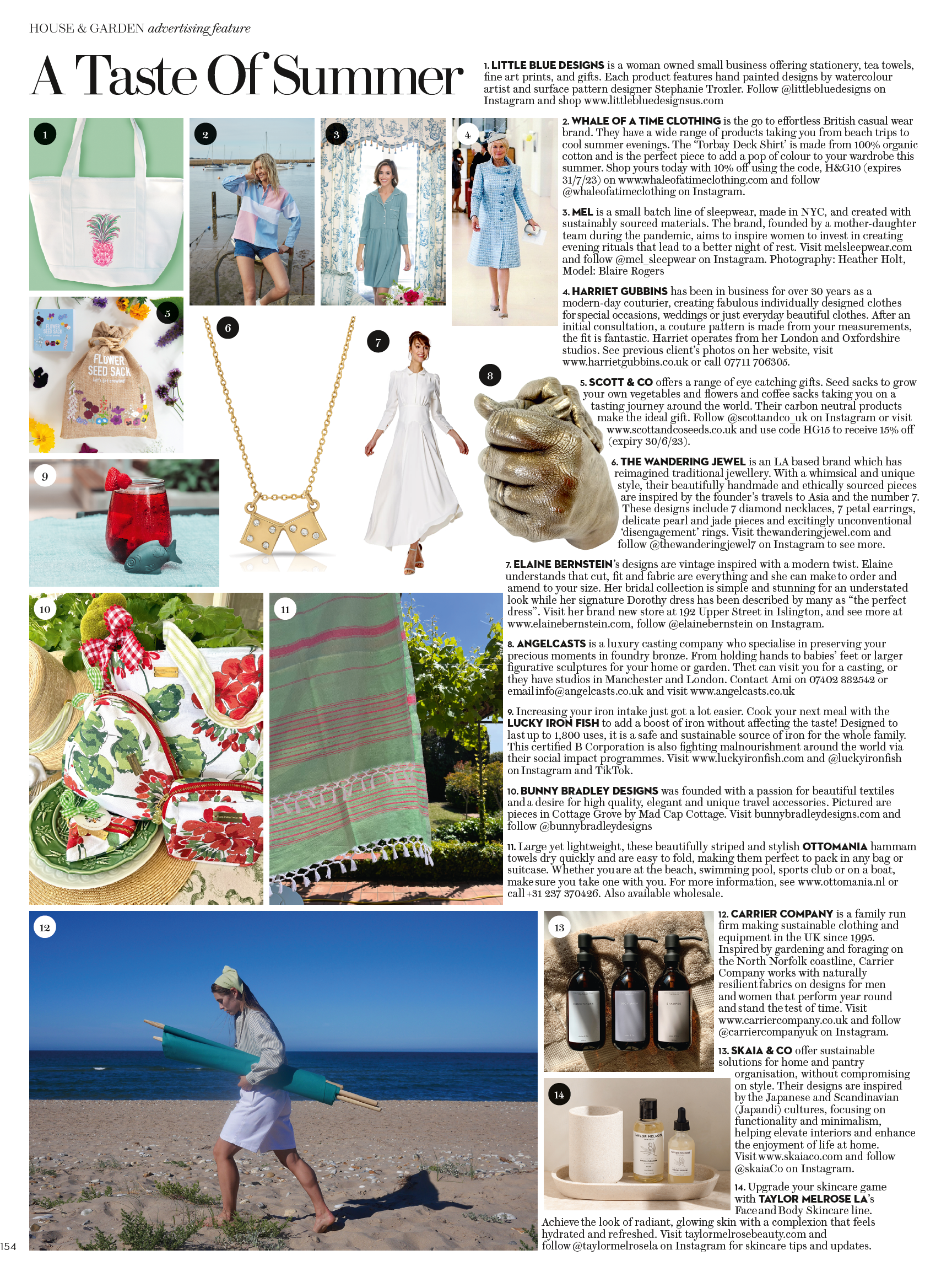 house and garden article taste of summer featuring the dice ladyluck necklace from the wandering jewel