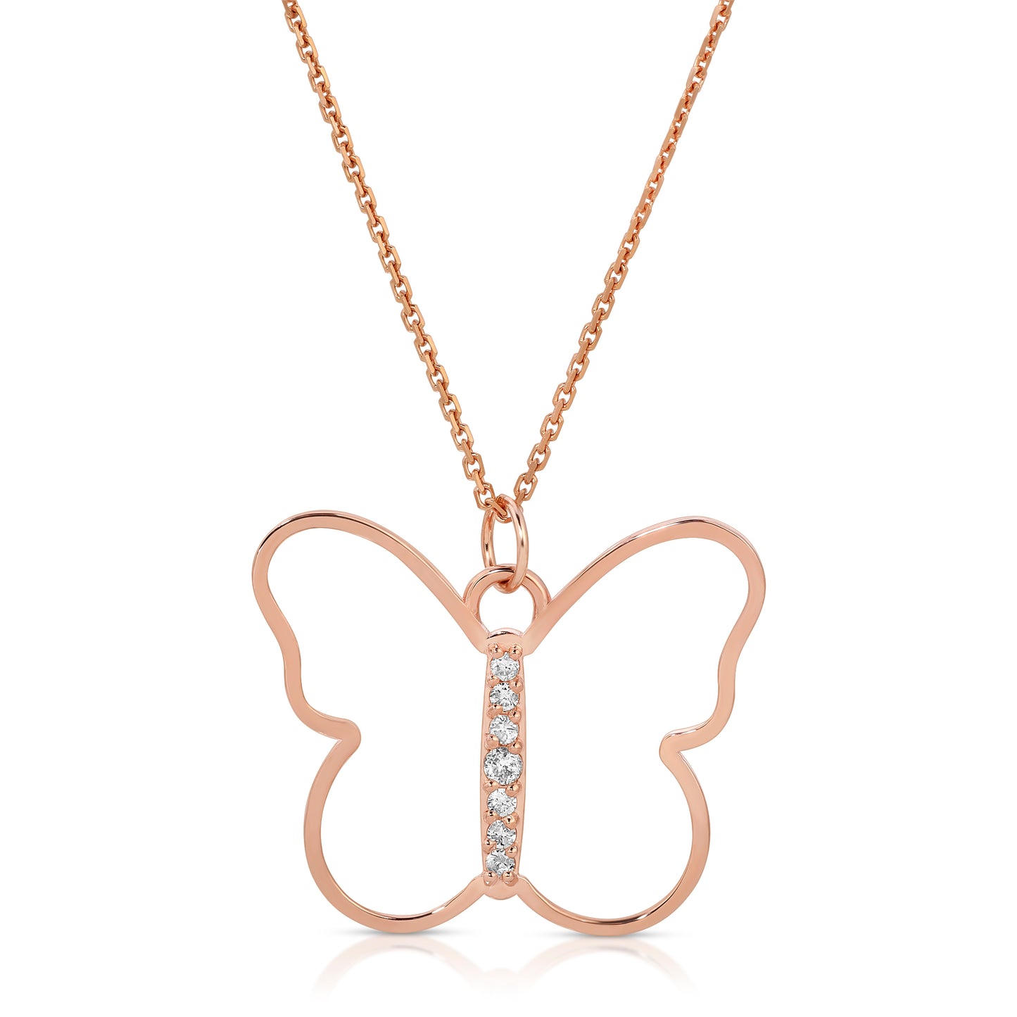 7 Diamond Butterfly Pendant