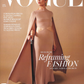 cover of vogue featuring actress Selma Blair in a nude gown with a black cane and also featuring jewelry from the wandering jewel