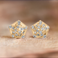 Diamond Pentagon Stud Earrings