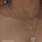 7 Diamond Moon And Star Pendant Necklace