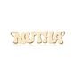 gold mutha nameplate pendant  in groovy font