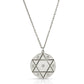 18K solid gold Star of David Coin pendant with 7 diamonds