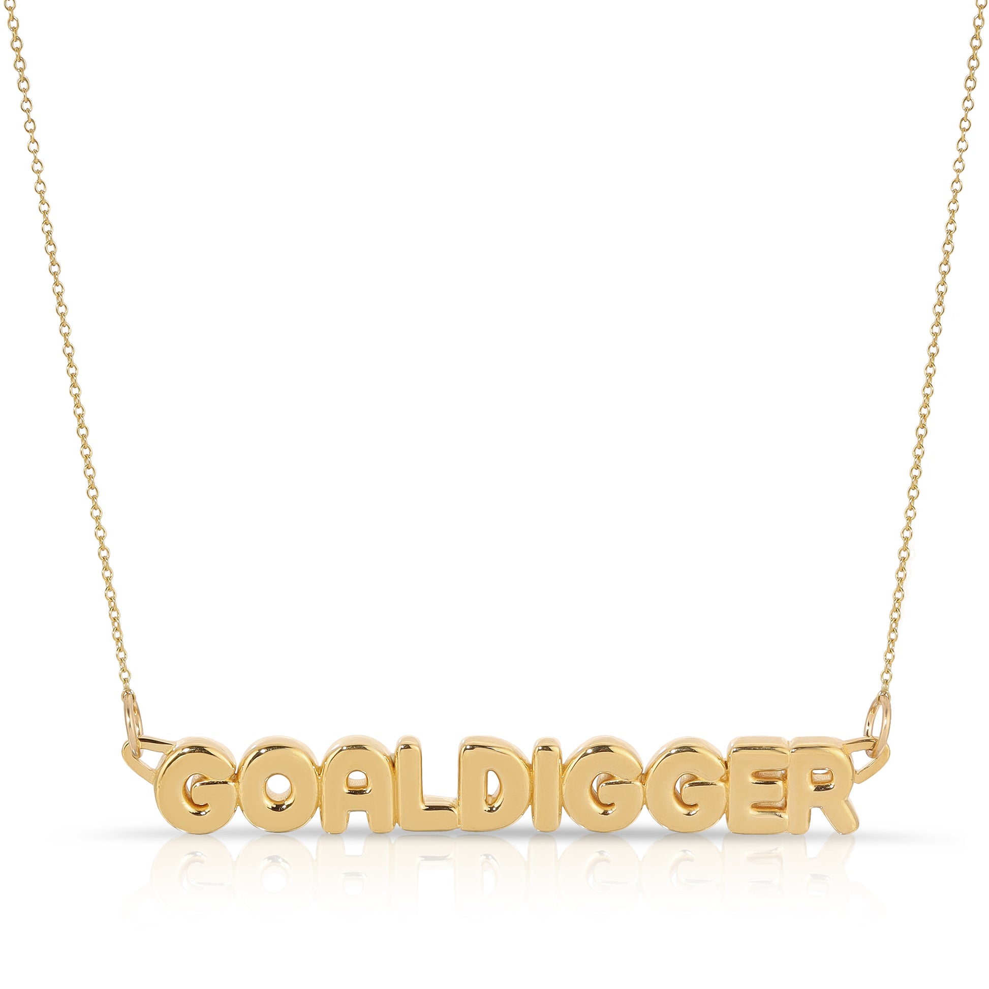 gold goal digger necklace from the wandering jewel