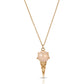 18K Solid Gold Ice Cream pearl pendant necklace