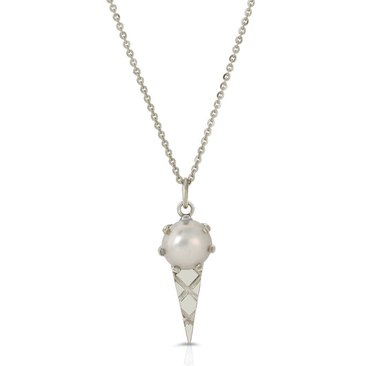 925 Sterling silver ice cream pearl pendant necklace from the wandering jewel