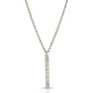 Pillar bar necklace pendant with 7 diamonds from the wandering jewel