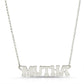 18K solid gold mutha necklace written in groovy font