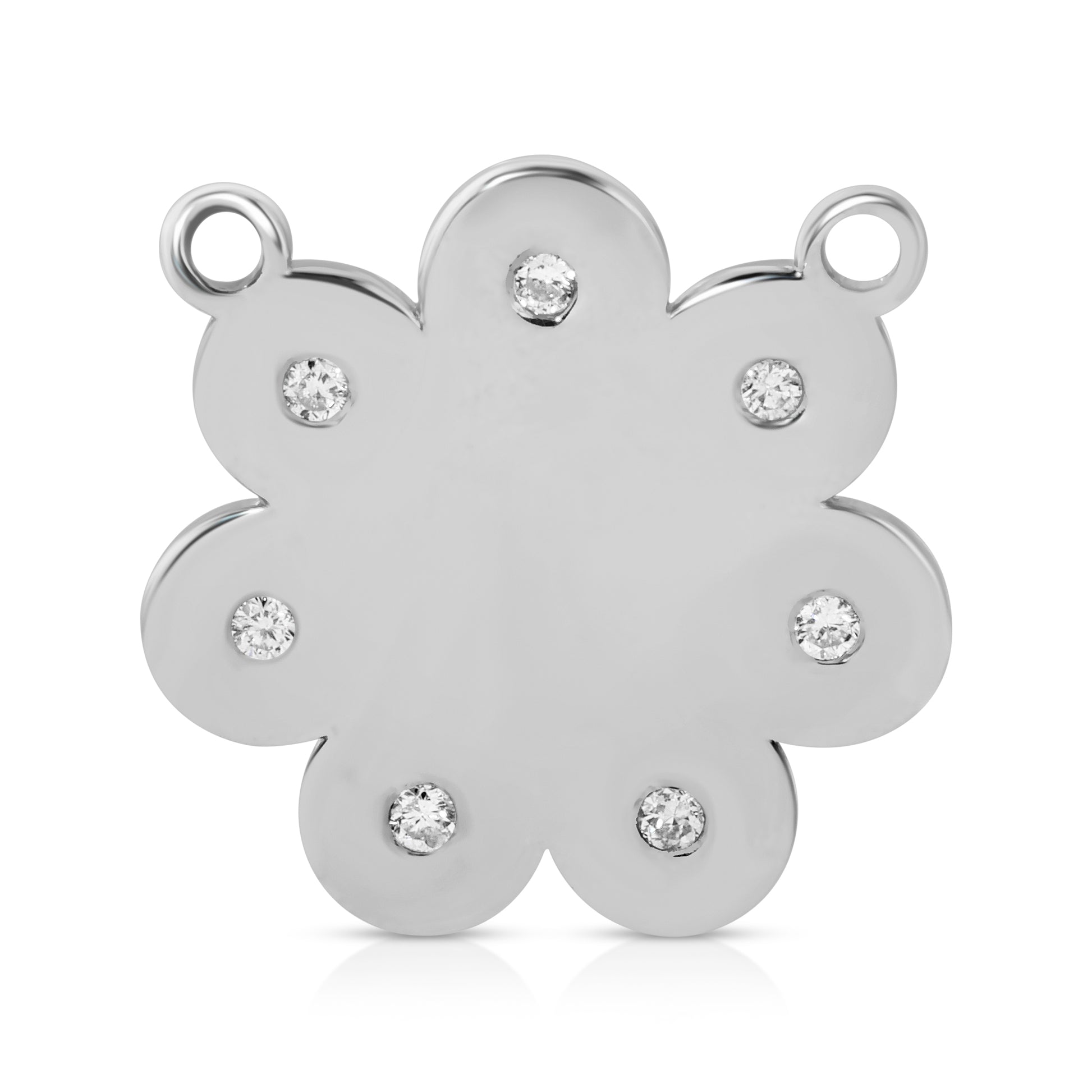 925 Sterling Silver 7 Diamond Cloud Pendant Charm from the wandering jewel