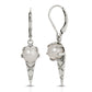 925 Sterling Silver ice cream cone pearl pendant earrings 