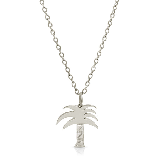 18K solid gold Palm Tree Pendant necklace