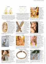 Vogue Jewelry page featuring the Diamond Heart Hoop Earrings from The Wandering Jewel