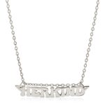 18K Solid gold Herkind nameplate necklace from the wandering jewel