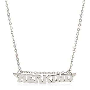 18K Solid gold Herkind nameplate necklace from the wandering jewel