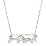 18K Solid Gold name plate necklace that say goaldigger from the wandering jewel