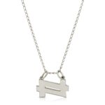 18K solid solid Double 7 necklace from the wandering jewel that is shaped like an N