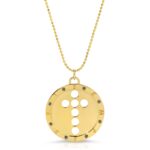 7 Black Diamond Semper Fi Gold pendant necklace from the wandering jewel