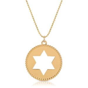 Rose gold star of David pendant necklace coin from the wandering jewel