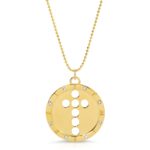 7 Diamond Semper Fi Gold pendant necklace from the wandering jewel