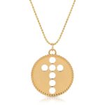 Gold cross cutout coin from the wandering jewel