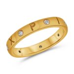 Gold 7 diamond pillbox disengagement Ring from the wandering jewel