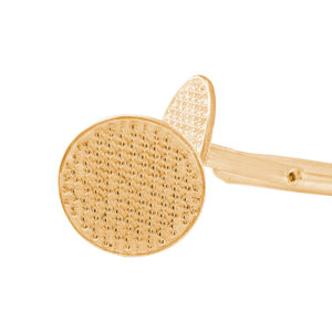 Gold cufflinks with tiny dollar signs hidden inside