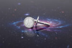 AI symbol cufflinks on the face of a traditional cufflink resting on a table featuring a supernova