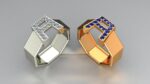Two A letter rings one in gold another in silver from the wandering jewel