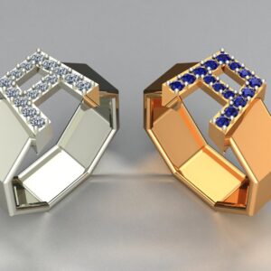Two A letter rings one in gold another in silver from the wandering jewel